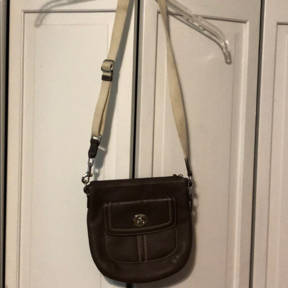 Brown Leather Coach Crossbody Purse